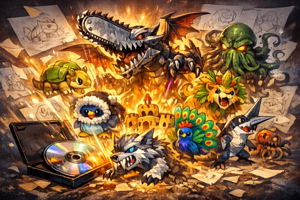Hundreds of Lost Pokémon Designs Leak from Game Freak DVD — Armadillos, Chainsaw Dragons and Chaos